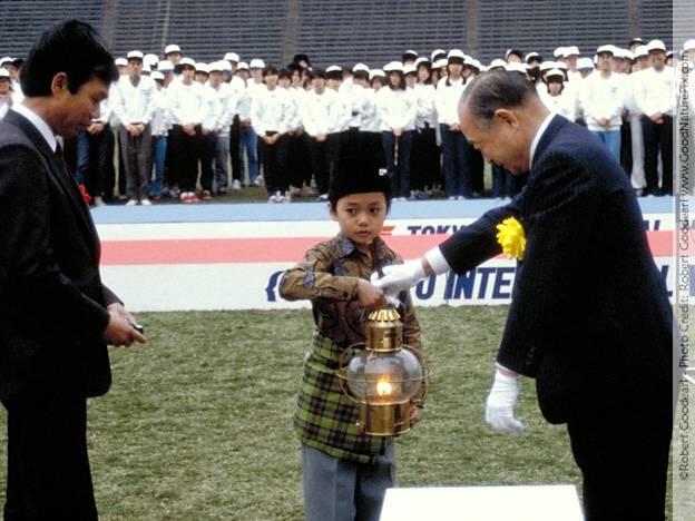 Passing of Peace Flame from Japan to Indonesia